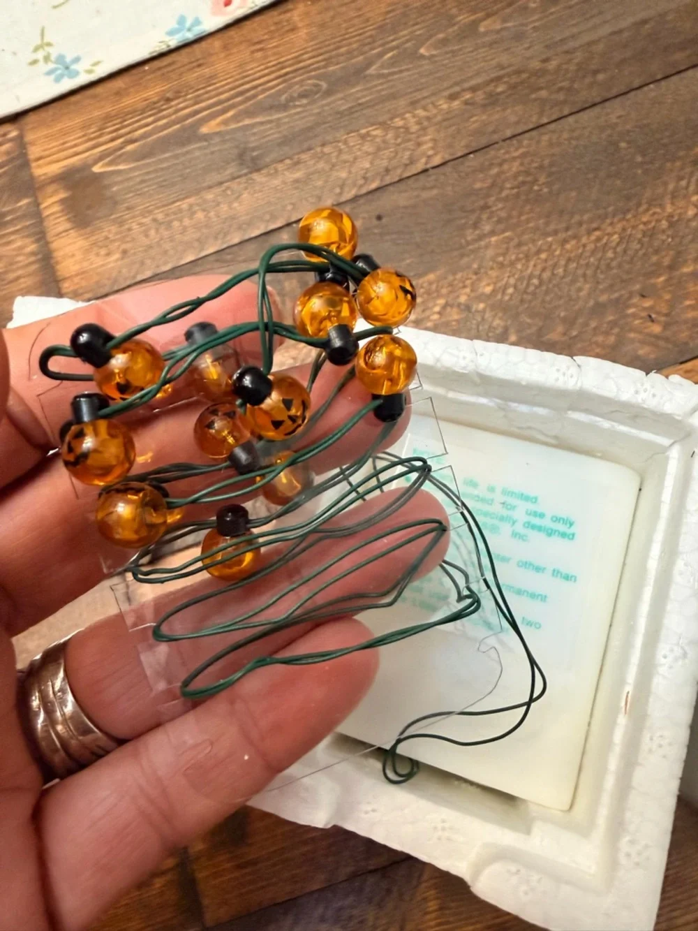 Dept 56 Village Halloween Fence Jack O lantern lights 1998 retired EUC Lot of 5